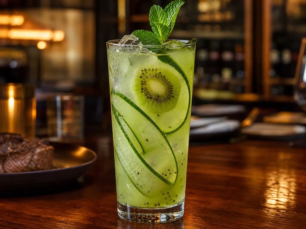 Cucumber Kiwi Refresher on the Outback menu